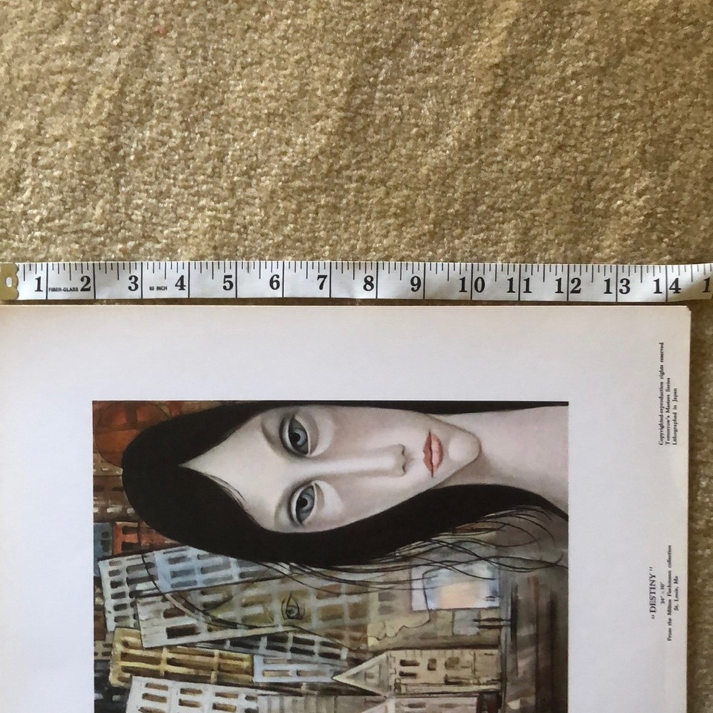 Vintage Margaret Keane Litho Print Big Eyes 1960’s Midcentury Mod Quirky - Picture 7 of 8
